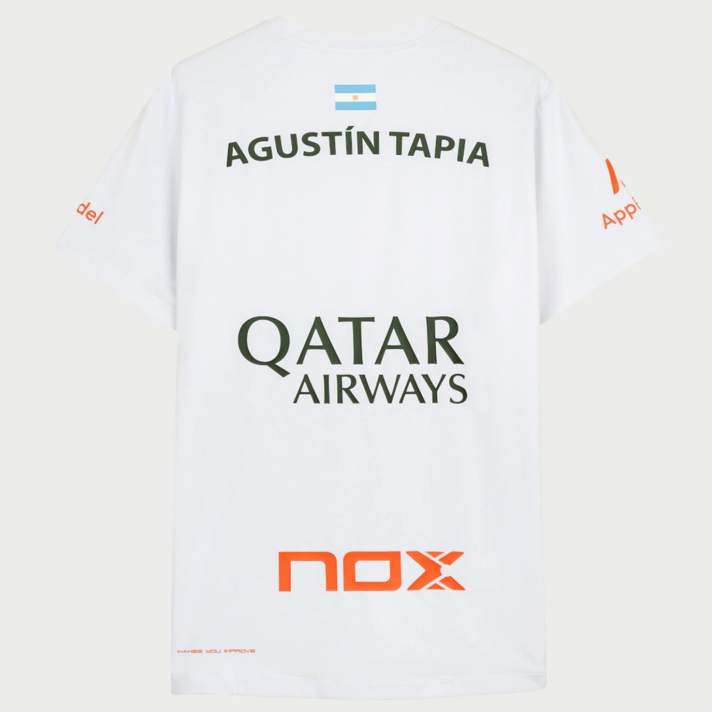 T-SHIRT HOMEM NOX AT10 AGUSTIN TAPIA SPONSORS BRANCA